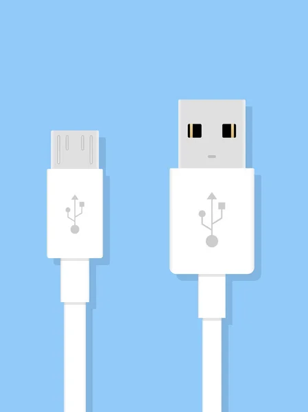 Micro Usb Cable Background Vector Icon — Stock Vector