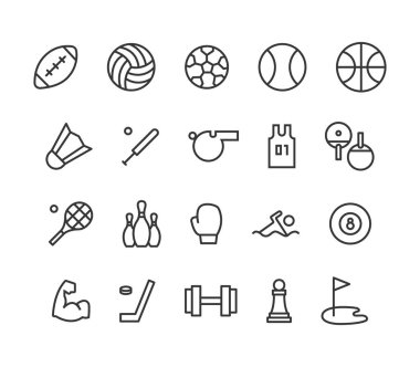 Spor simgeleri düzenlenebilir kontur ayarlayın. 48 x 48 piksel mükemmel.