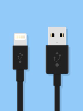 USB yıldırım kablo arka plan