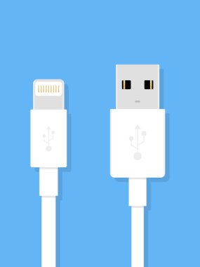 USB yıldırım kablo arka plan