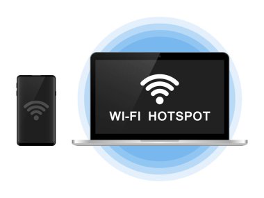 Cep telefonu arka plan için--dan Laptop Wi-Fi Hotspot