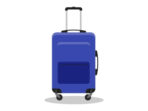 Travel Bag Luggage Isolated White Background Icon Vector — Stock Vector