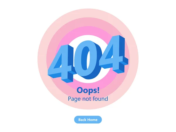 Fehler 404 Seite Nicht Gefunden Vektor Symbol — Stockvektor