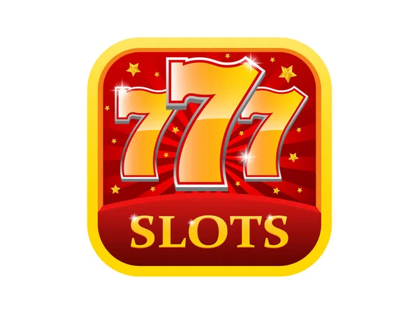 777 Slots Win App Vector Pictogram — Stockvector