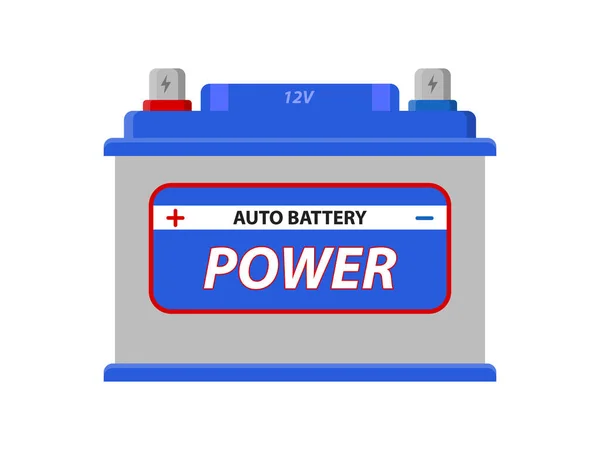 Voiture Icône Batterie Isolé Sur Fond Blanc Accumulateur Batterie Énergie — Image vectorielle