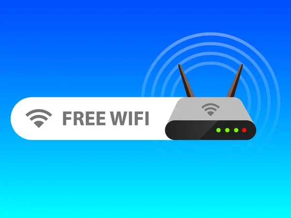 Wifi Free Router Icon Vektor — Stockvektor