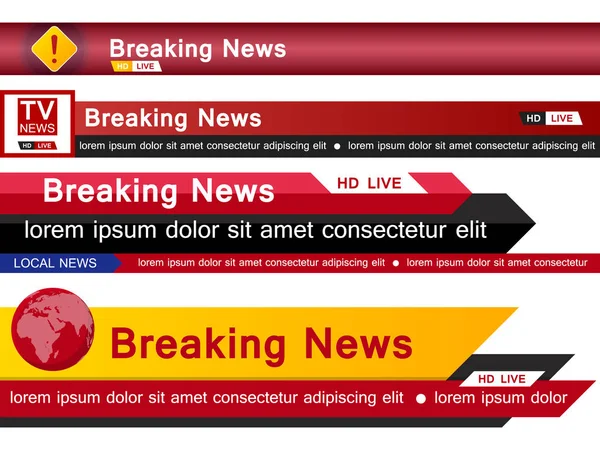 Breaking News Bars Vector — Stock Vector