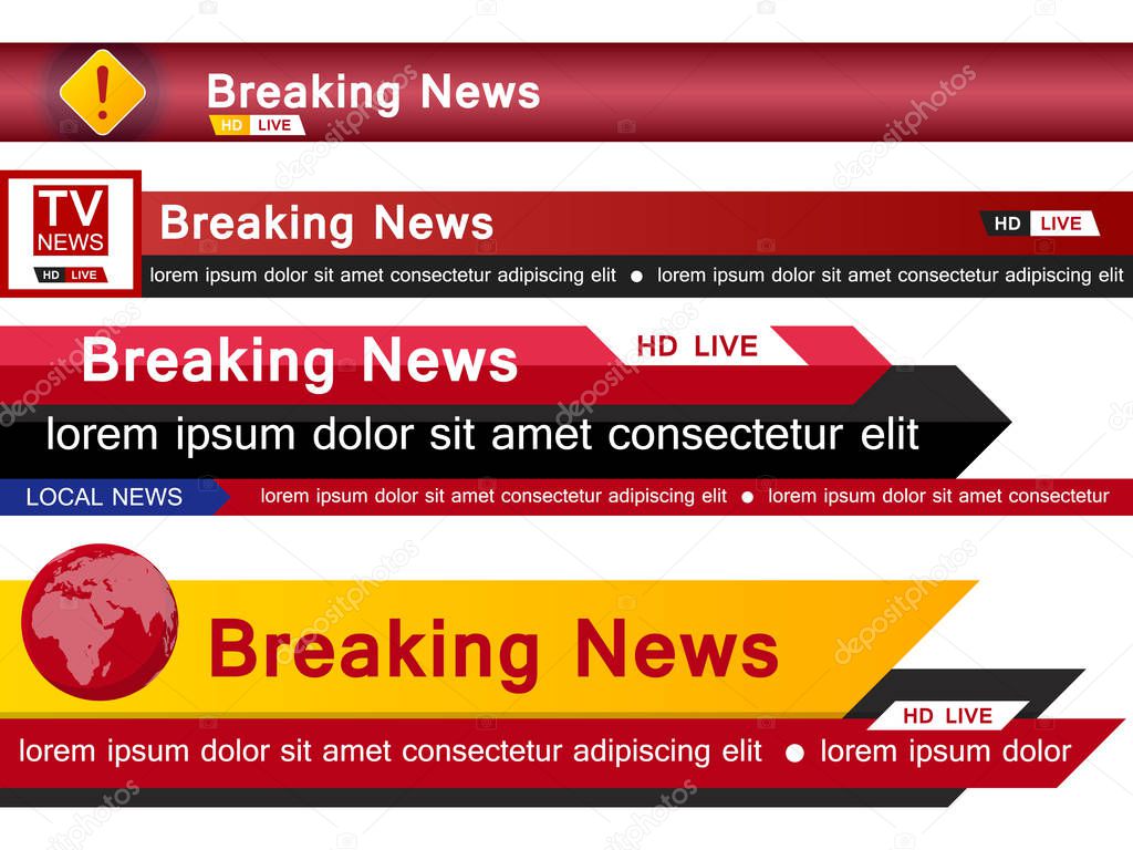 Breaking News Bars Vector