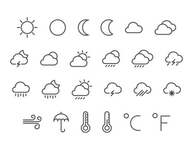 Weather simge düzenlenebilir inme. 48 x 48 piksel mükemmel.