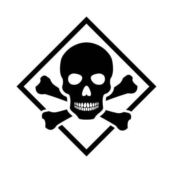 Toksyczne Bezpieczeństwa Zagrożenia Niebezpieczeństwa Szkodliwych Malware Wirus Znak Ilustracja Białym — Wektor stockowy