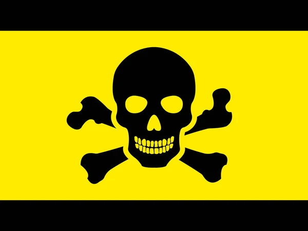 Toxische Sicherheitsrisiko Gefahr Schädliche Malware Virus Zeichen Illustration Isoliert Auf — Stockvektor