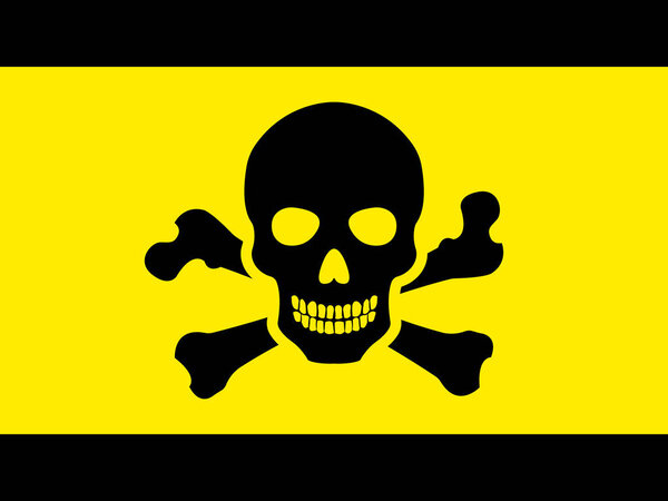 Toxic safety Hazard Danger Harmful Malware Virus sign illustration isolated on background Vector Icon