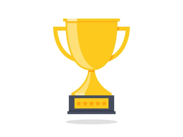 Trophy Cup Vector Flat Icon — Stock Vector