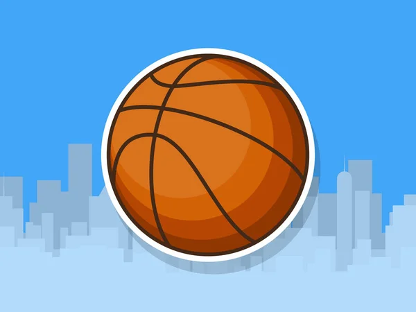 Icona Del Basket Vettoriale Illustrazione — Vettoriale Stock