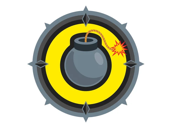 Bomb Logo Icon Vector — Stock Vector
