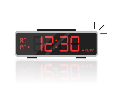 Dijital alarm saat vektör simgesi
