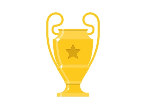 Trophy Cup Vector Flat Icon Star Icon — Stock Vector