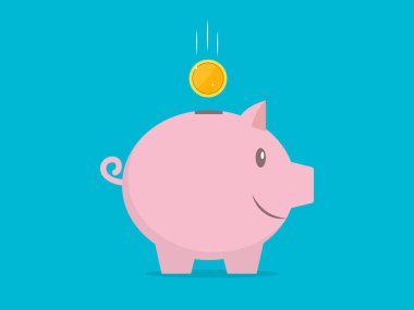 Domuz kumbarası simgesi vektörü