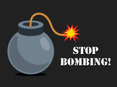 İllüstrasyon bomba simge vektör bombalama olaylarını durdurmak