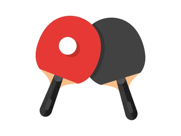 Diseño Ping Pong Mesa Raquetas Para Ping Pong Ilustración Vectorial — Vector de stock