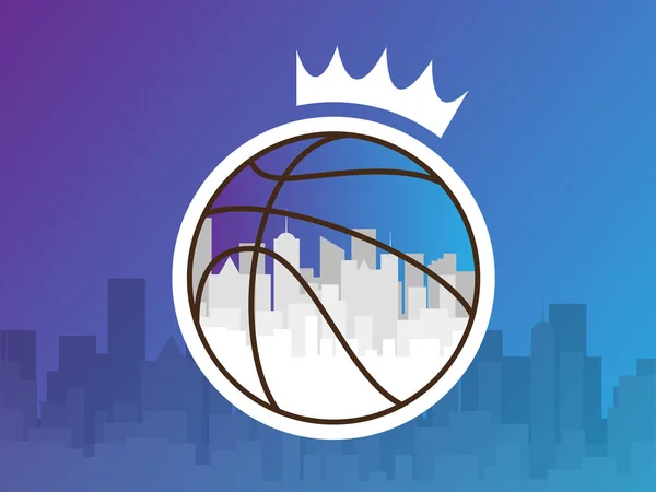 Logotipo Del Baloncesto Icono Ilustración Vector — Vector de stock