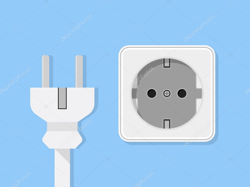 Electric Plug Illustration Vector Icon