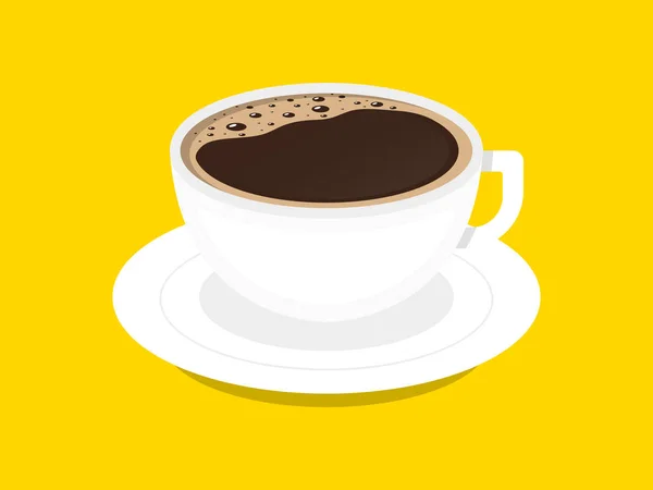 一杯のコーヒー ベクトルの図 フラット スタイル — ストックベクタ