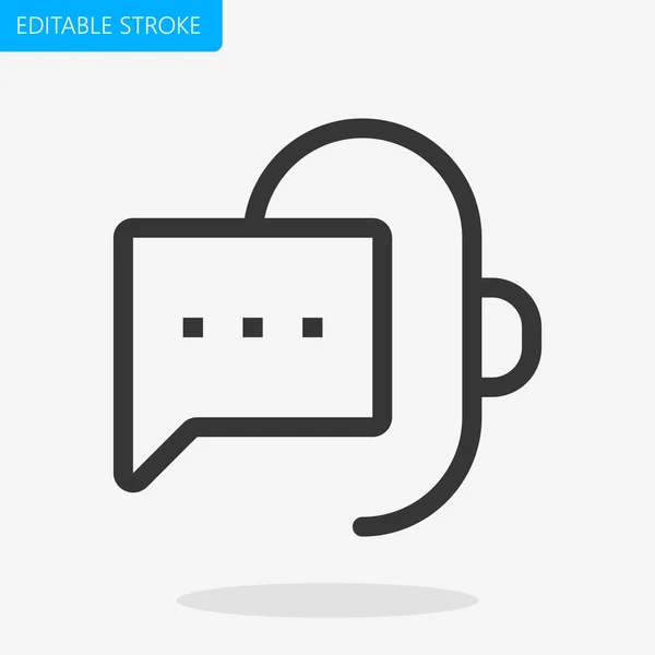 Neem Contact Met Support Call Message Vector Pictogram Bewerkbaar Beroerte — Stockvector