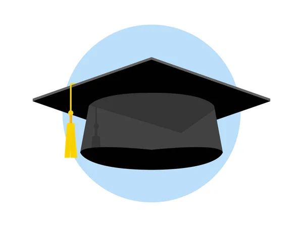 Graduation Cap Vector Icon Illustration — Stock Vector