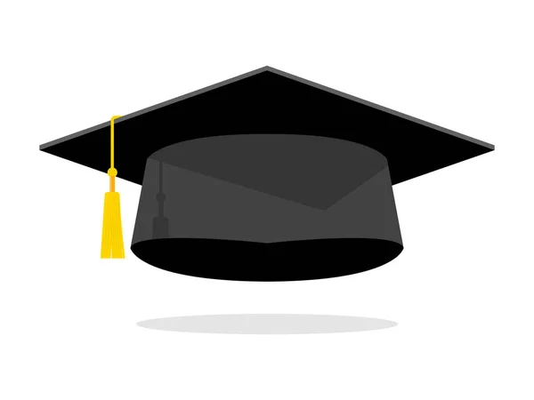 Graduación Cap Vector Icono Ilustración — Archivo Imágenes Vectoriales