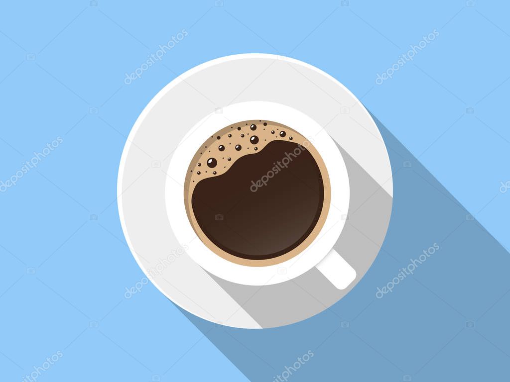 Cup of Coffee. Vector Illustration. Flat Style