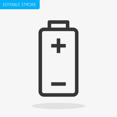 Pil simgesi düzenlenebilir inme. Piksel mükemmel. -Vektör