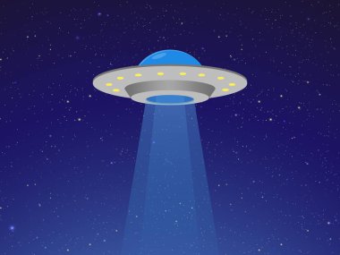 Ufo uzay gemisi uçan vektör simge uçan