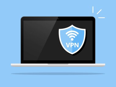 Internet güvenlik Vpn kavramı simge vektör