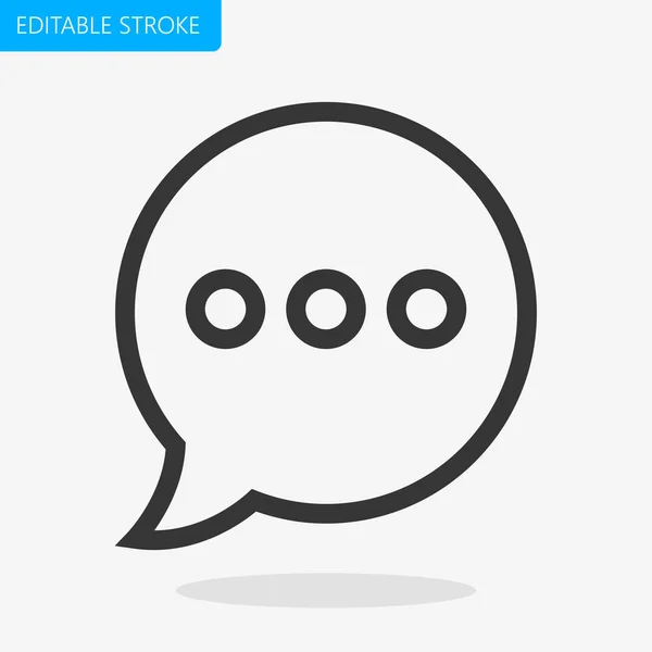 Message Send Icon Bubble Chat Pixel Perfect Editable Stroke Vector — Stock Vector