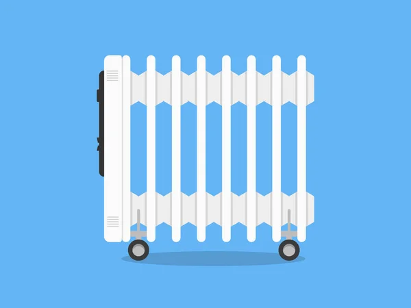 Oil Filled Radiator Heater Electric Heater Illustration Vector Icon — Stock Vector