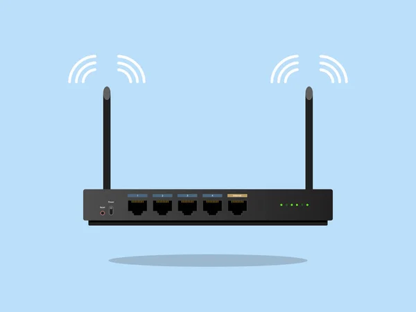 Wifi Router Inalámbrico Vector Internet Icono Ilustración — Archivo Imágenes Vectoriales