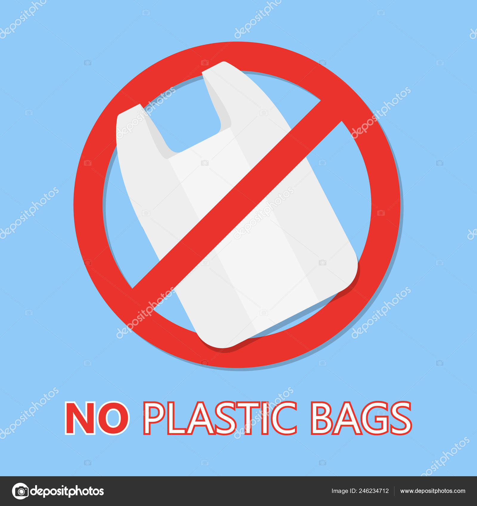 Plastic Bag Only Eco Bag Pollution Problem Concept Cellophane Polythene Stock Vector Image By C Antoniofrancois 246234712