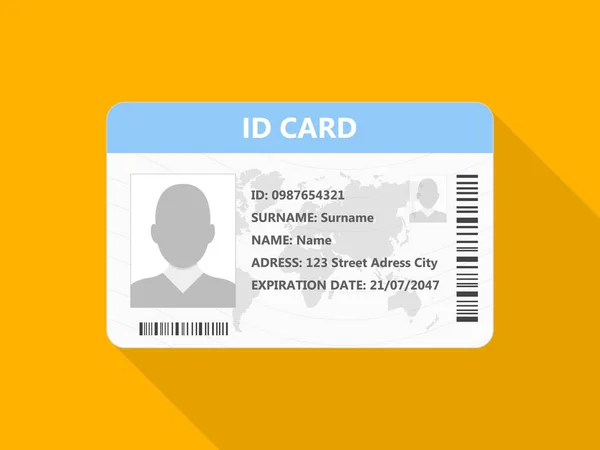 Card Identity Card Ilustração Vector Icon —  Vetores de Stock
