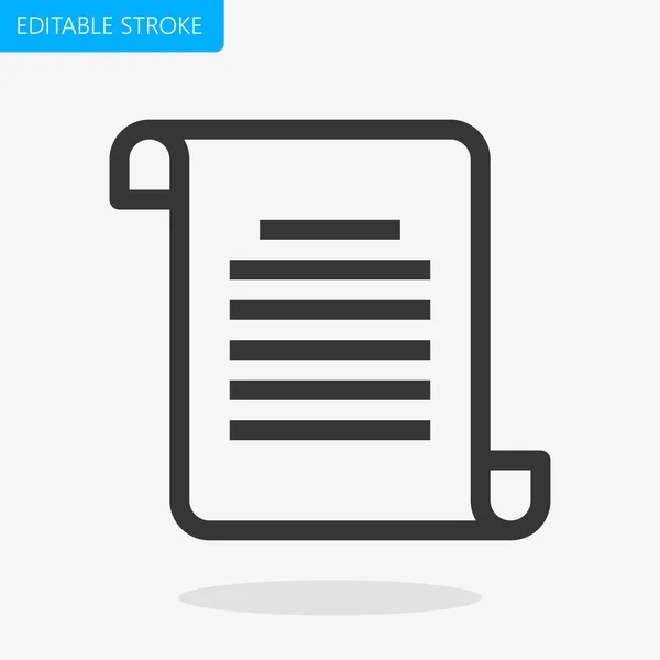 Página Papel Editable Stroke Pixel Perfect Vector Icon Line — Vector de stock