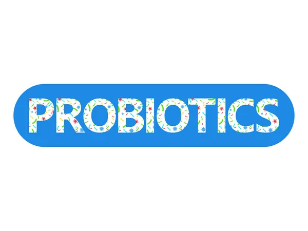 Probióticos Bacteria Vector Logo Prebiótico Lactobacillus Vector Icon Design Conceito —  Vetores de Stock