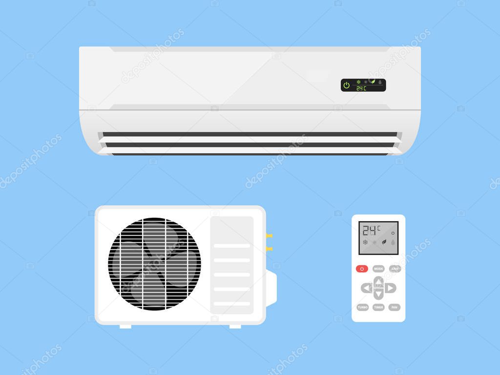 Air conditioner Vector Illustration