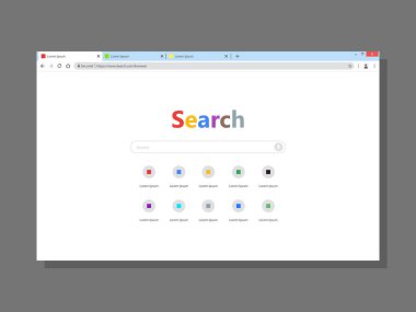 Web Tarayıcısı Online İllüstrasyon Vektörarama Çubuğu