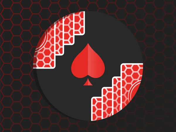 Ace Spades Cards Games Carbon Background Illustration Icon Icon Vector — стоковый вектор