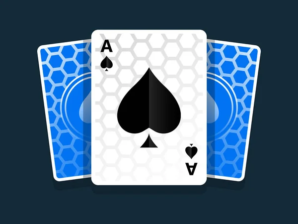 Ace Spades Cards Games Carbon Background Illustration Icon Icon Vector — стоковый вектор