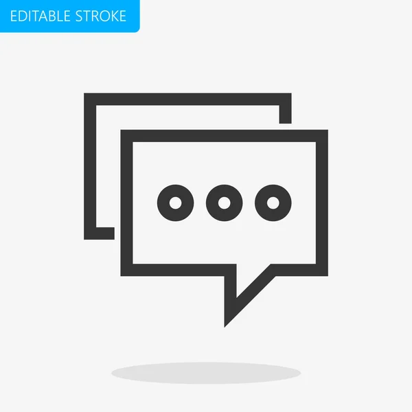 Chat Icon Editable Stroke Pixel Perfect Vector — Stock Vector