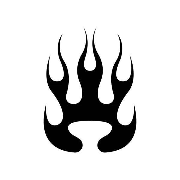 Vecteur Icône Tribal Flamme Feu — Image vectorielle