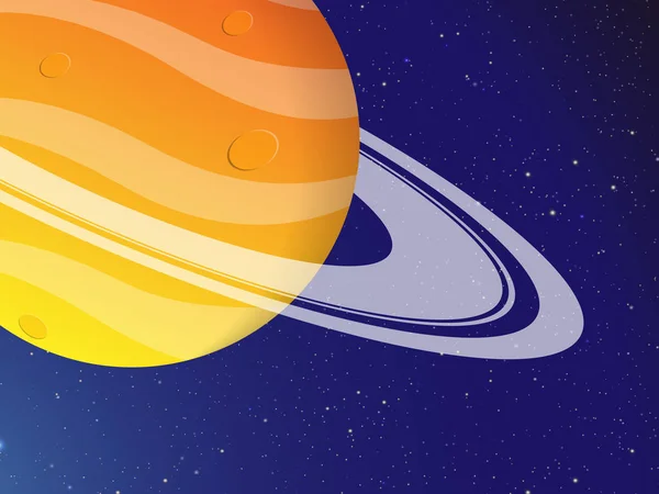Planet Weltraum Illustration Raum Hintergrund Mit Sternen — Stockvektor