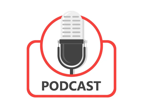 Ilustración Icono Radio Podcast — Vector de stock