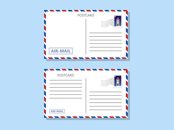 Post Card Envelope Mail Icon Vector Ilustração —  Vetores de Stock
